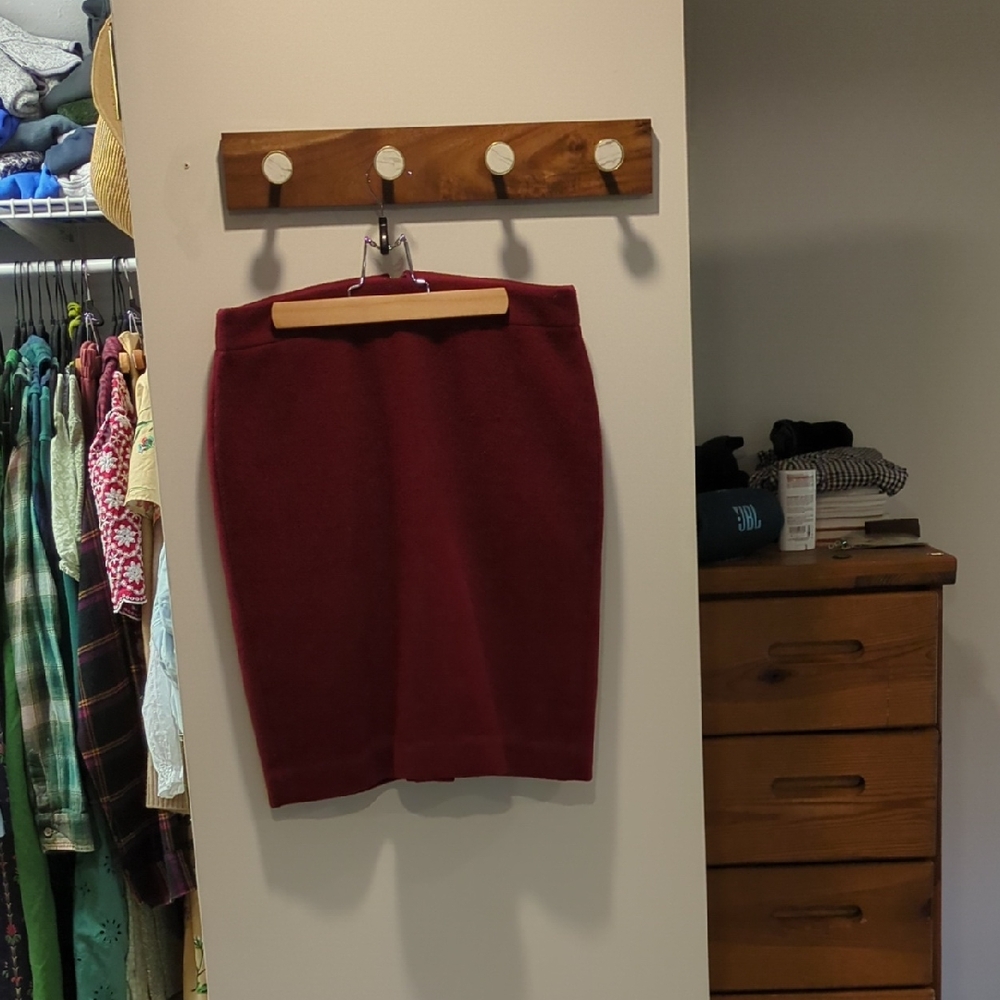J. Crew Deep Red Pencil Skirt